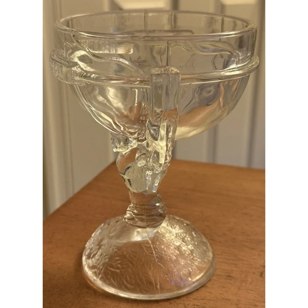 Rescue The‎ Rainforest Cafe Atlas Glass Bowl Candy Dish Cup Goblet HTF EUC